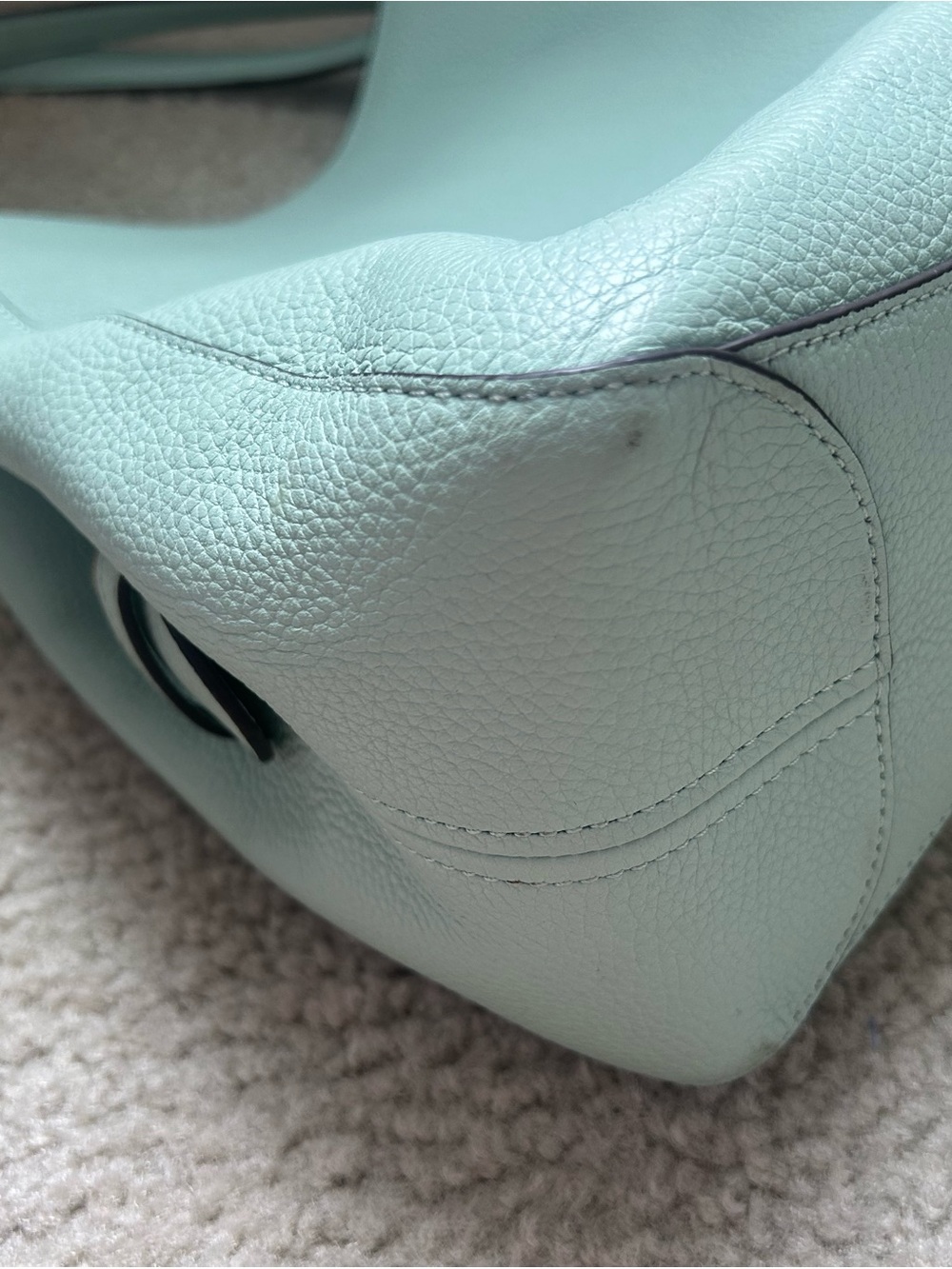 Kate Spade Mint Green Leather Shoulder Bag with Matching Wallet - Picture 9 of 16